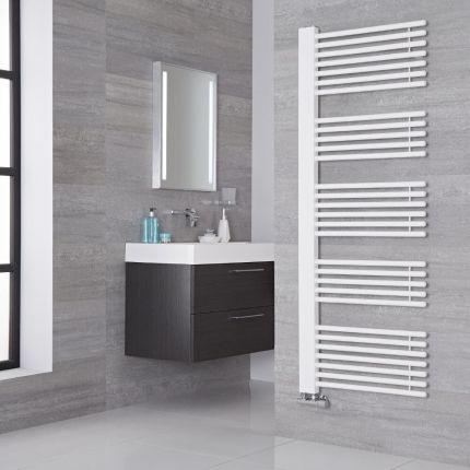 Lazzarini Way Grando - White Designer Heated Towel Rail - 1600mm x 600mm
