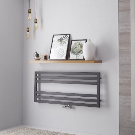 Lazzarini Way Urbino - Anthracite Designer Heated Towel Rail - 500mm x 1200mm
