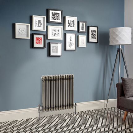 Milano Windsor - Lacquered Raw Metal Horizontal Traditional Column Radiator (Triple Column) - Choice of Size