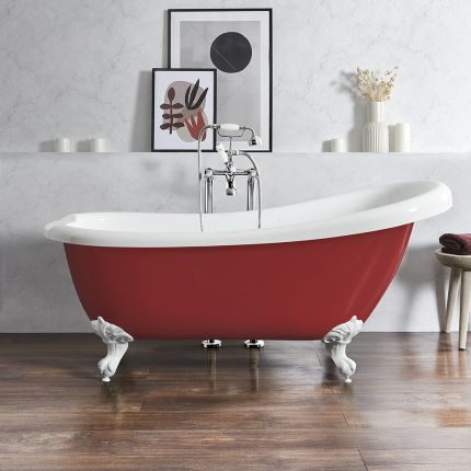 Milano Legend - Traditional Freestanding Slipper Bath - 1710mm x 740mm - Choice of Bath Colour and Feet Finish