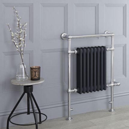 Traditional floor standing towel rail best sale