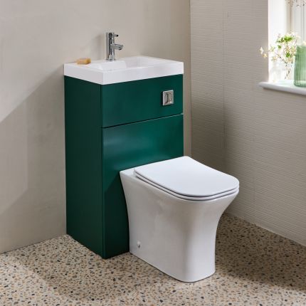 Milano Lurus - Modern Avenham Toilet and Basin Combination Unit - 500mm x 890mm - Choice of Finish