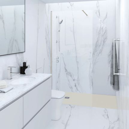 RAK Feeling - Walk-In Shower Enclosure with Matt Greige Tray - Choice of Sizes