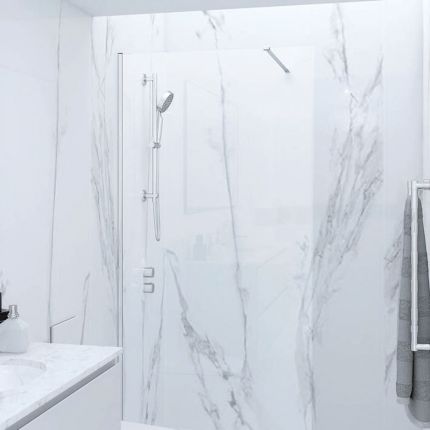 RAK Feeling - White Wet Room Shower Enclosure - Choice of Glass Size