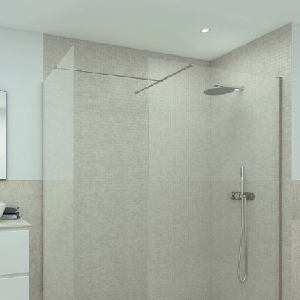 RAK Feeling - Greige Corner Wet Room Shower Enclosure - Choice of Glass Size