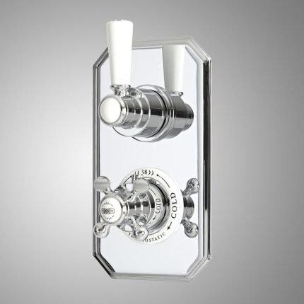 Milano Elizabeth - Traditional Concealed Thermostatic Twin Diverter Shower Valve - Choice of Finish