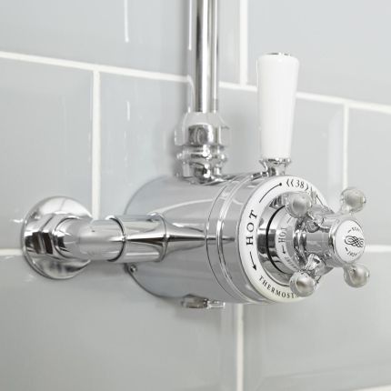 Milano Elizabeth - Traditional Dual Control Exposed Thermostatic Shower Valve - Choice of Finish