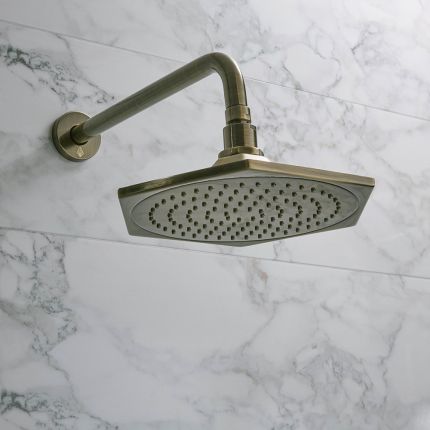 Milano Earlham - Art Deco Shower Head and Wall Mounted Arm - Choice of Finish