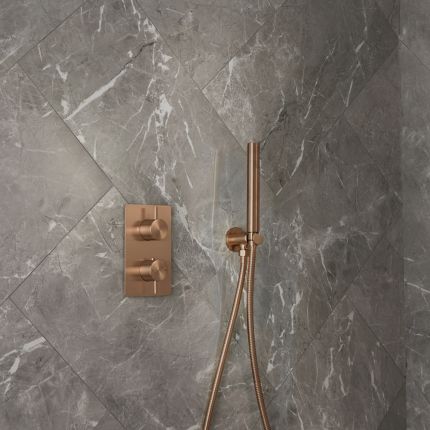 Milano Otto - Modern Thermostatic Shower with Hand Shower - Choice of Finish (1 Outlet)