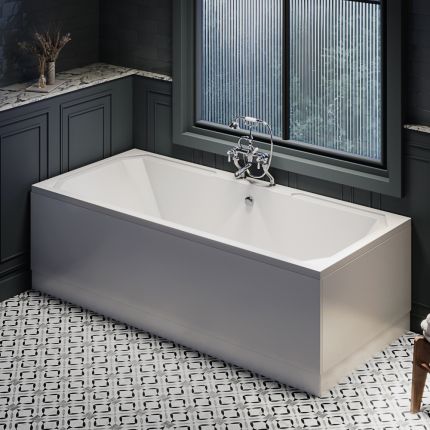 Milano Richmond - 1800mm x 800mm Traditional Art Deco Double Ended Standard Bath - Choice of Panels