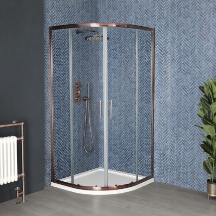 Milano Eris - 900mm Copper Quadrant Shower Enclosure