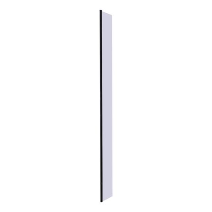 Milano Nero-Luna - Smoked Glass 300mm Hinged Wet Room Return Screen