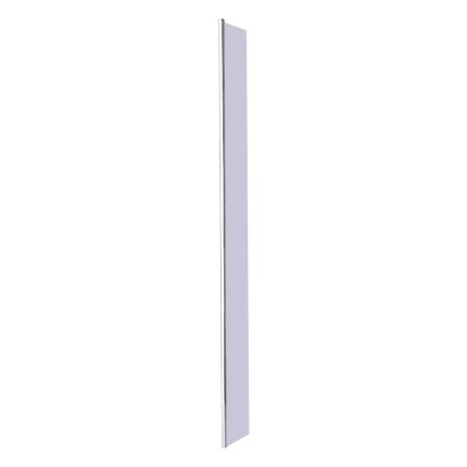 Milano Portland-Luna - Smoked Glass Chrome 300mm Hinged Wet Room Return Screen