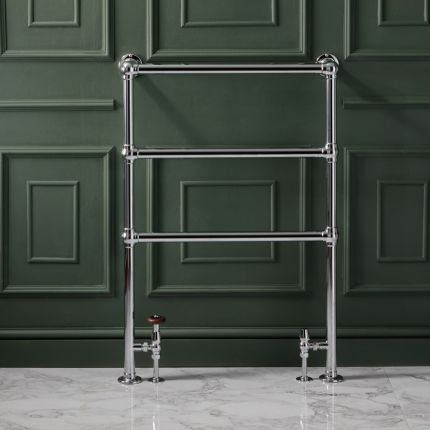 Milano Derwent - Floor Mounted Traditional Minimalist Heated Towel Rail - Choice of Finish