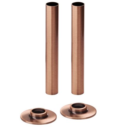 Milano - Antique Copper Radiator Pipe Sleeves