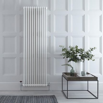 Milano Windsor - White Vertical Traditional Column Radiator - 1800mm x 560mm (Triple Column)