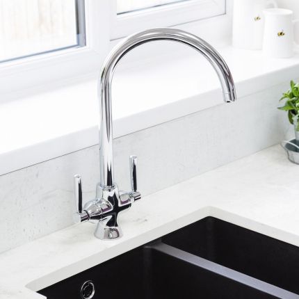 Rangemaster Cruciform - Modern Kitchen Mixer Filter Tap with Swivel Spout - Choice of Finish