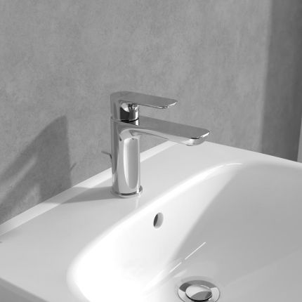 Villeroy & Boch O.Novo - Mono Basin Mixer Tap with Pop-Up Waste - Chrome