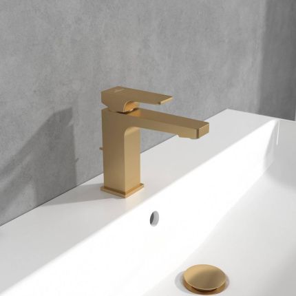 Villeroy & Boch Architectura - Square Mono Basin Mixer Tap with Pop-up Waste - Choice of Finish