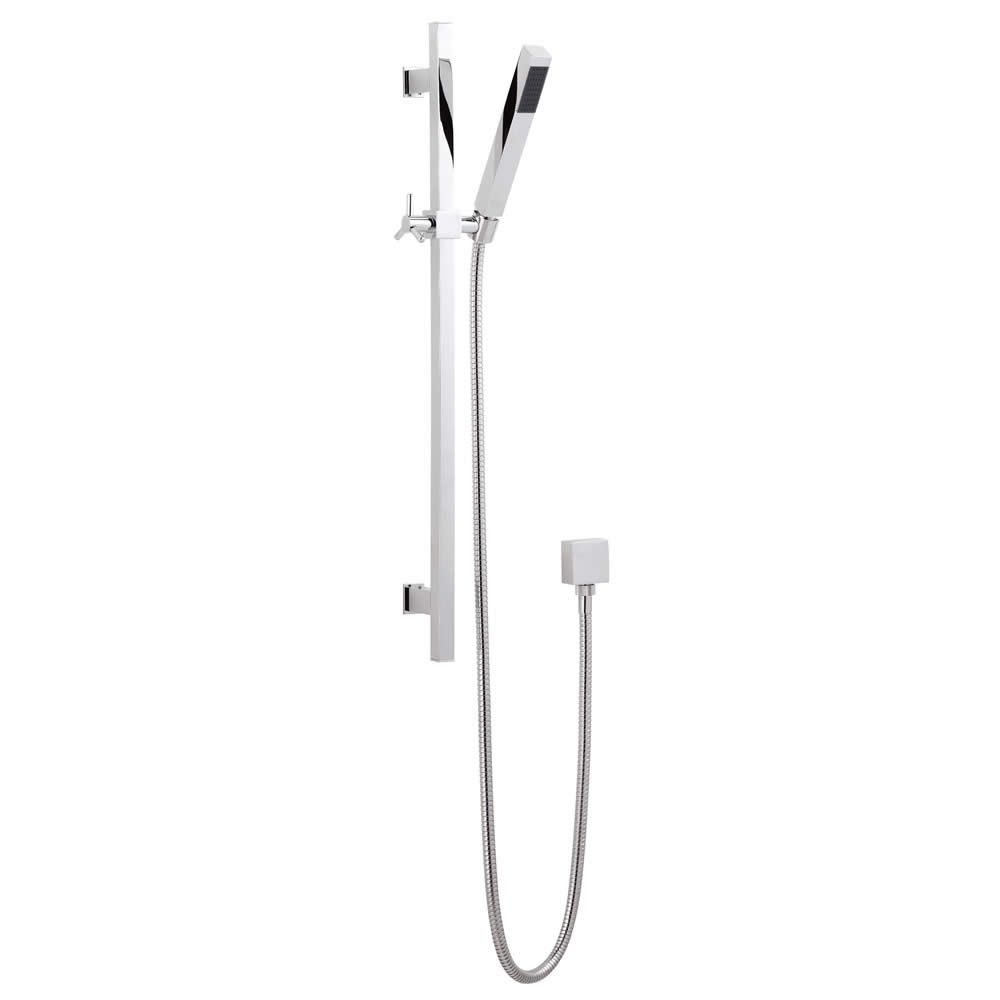 Milano Select Modern Riser Rail Kit With Hand Shower And Outlet Elbow Chrome