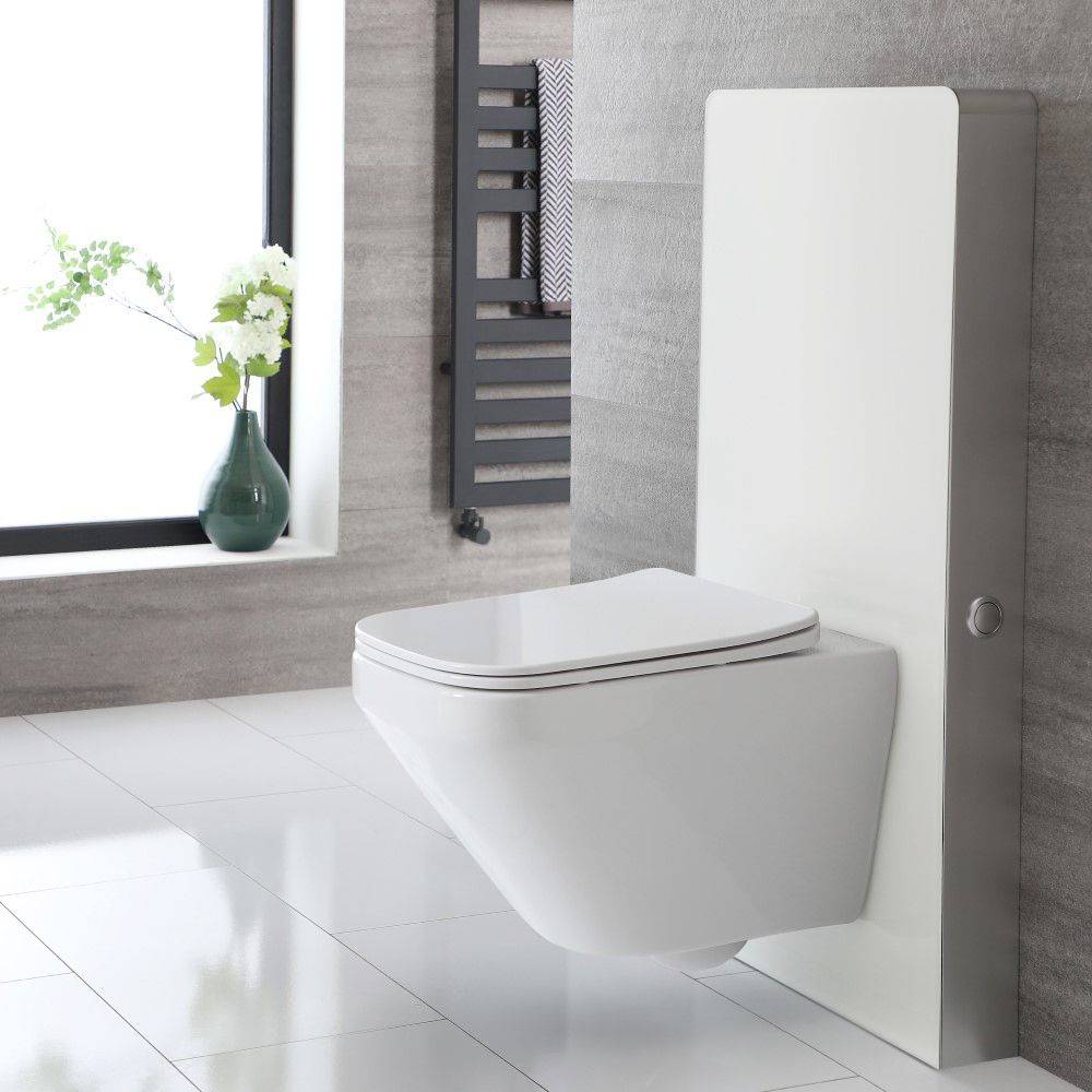 Milano Arca - White 500mm WC Unit (Excluding Pan)