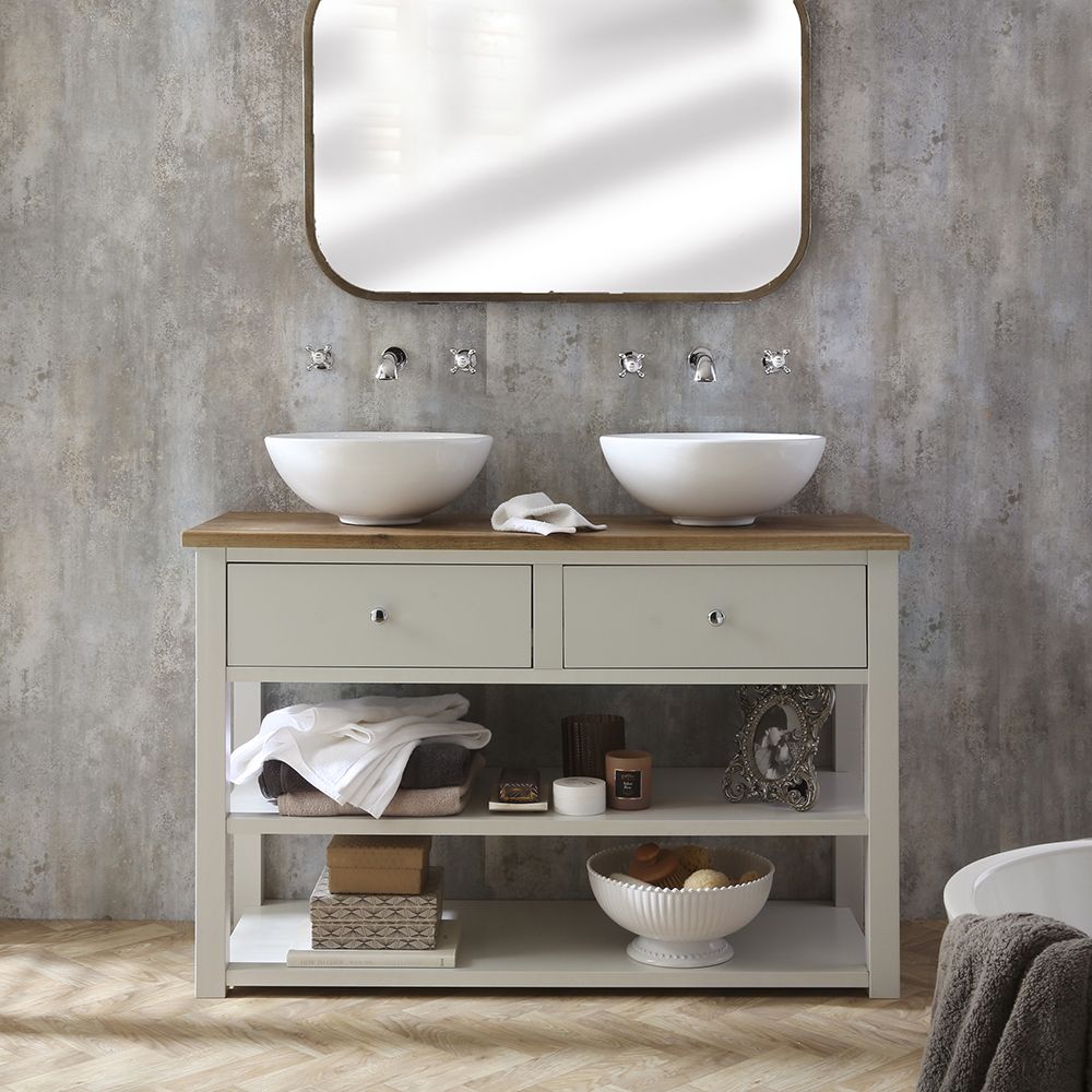 Milano Henley - Antique White 1215mm Traditional Vanity Unit - Choice of Basin and Handles