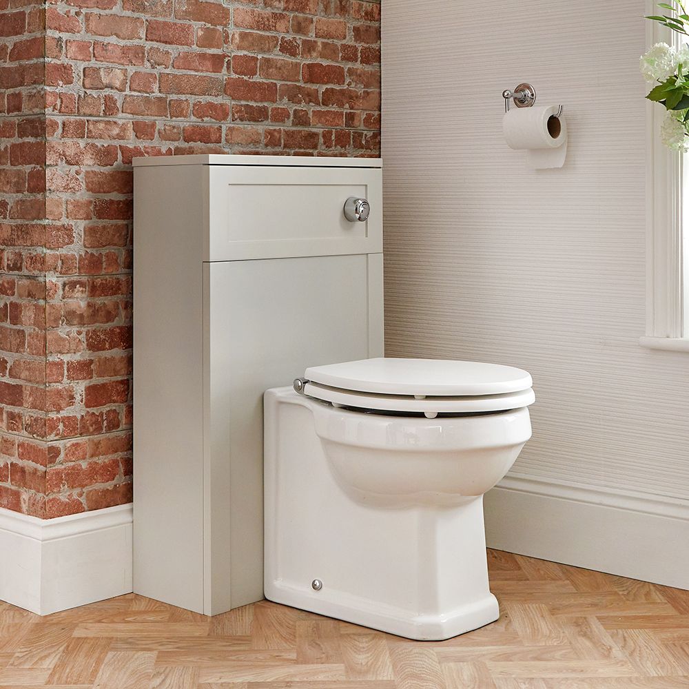 Milano Thornton - Smoke Grey Traditional 500mm WC Unit with Richmond Toilet