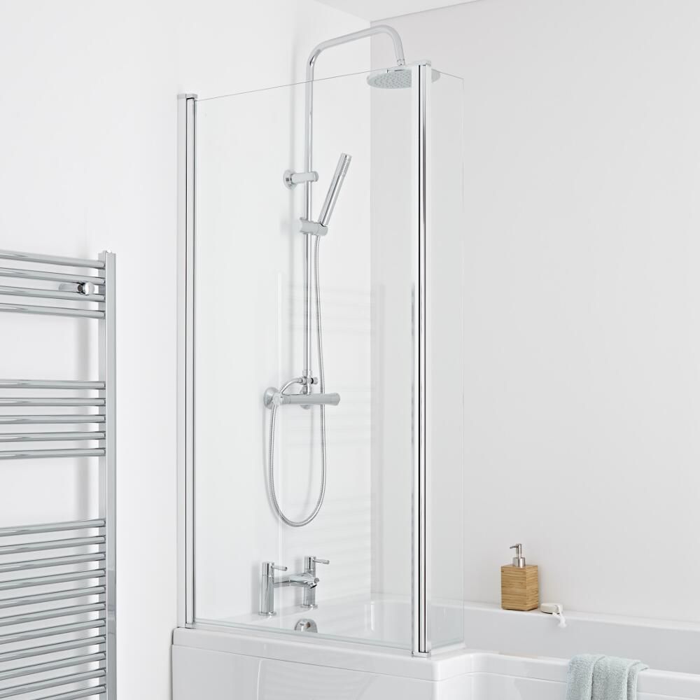 Milano Portland - L Shaped Bath Shower Screen