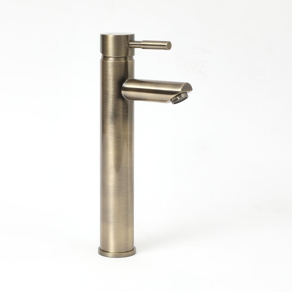 Milano Clarus - Modern High Rise Mono Basin Mixer Tap - Brushed Brass