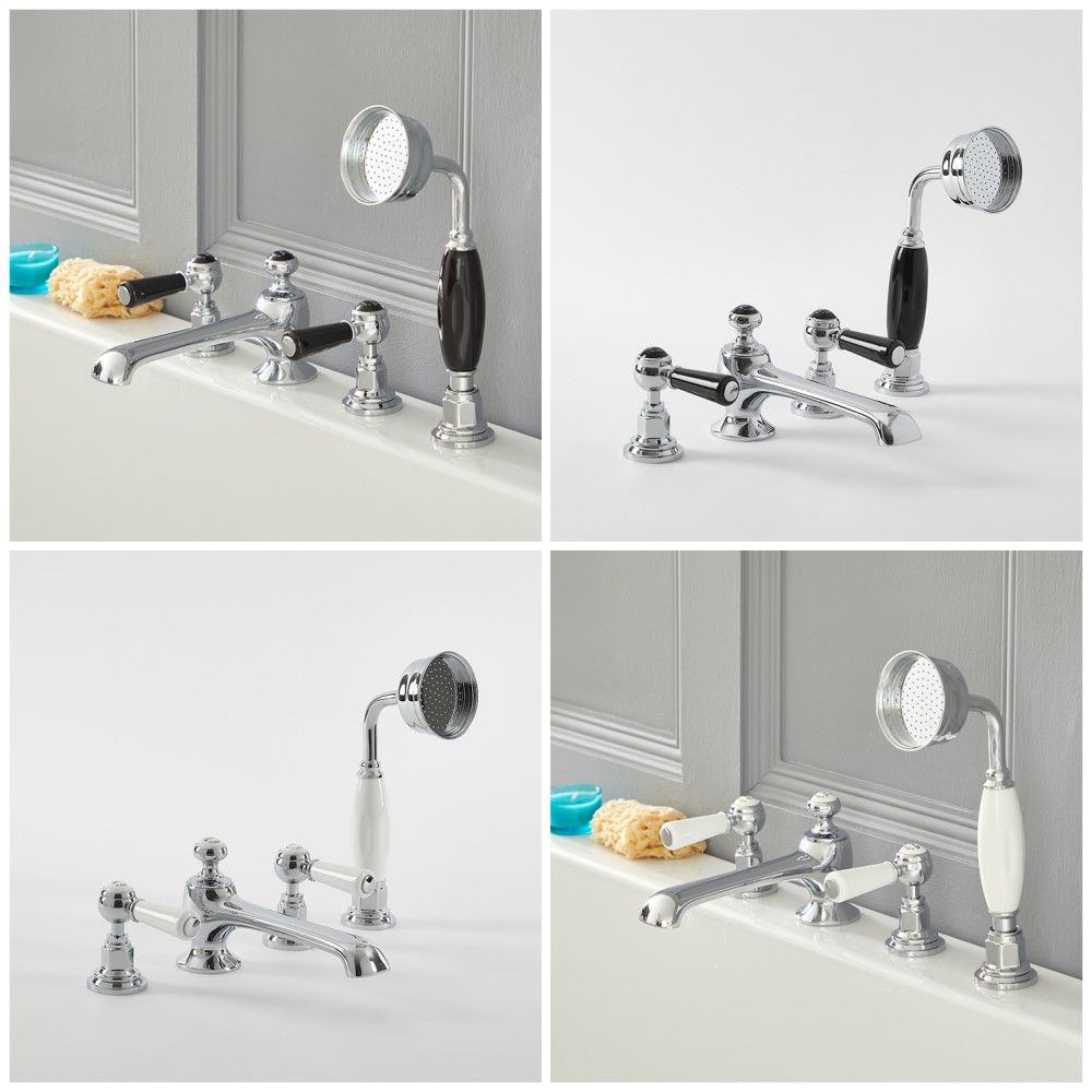 Milano Elizabeth - Traditional Lever 4 Tap-Hole Bath Shower Mixer Tap - Choice of Finish