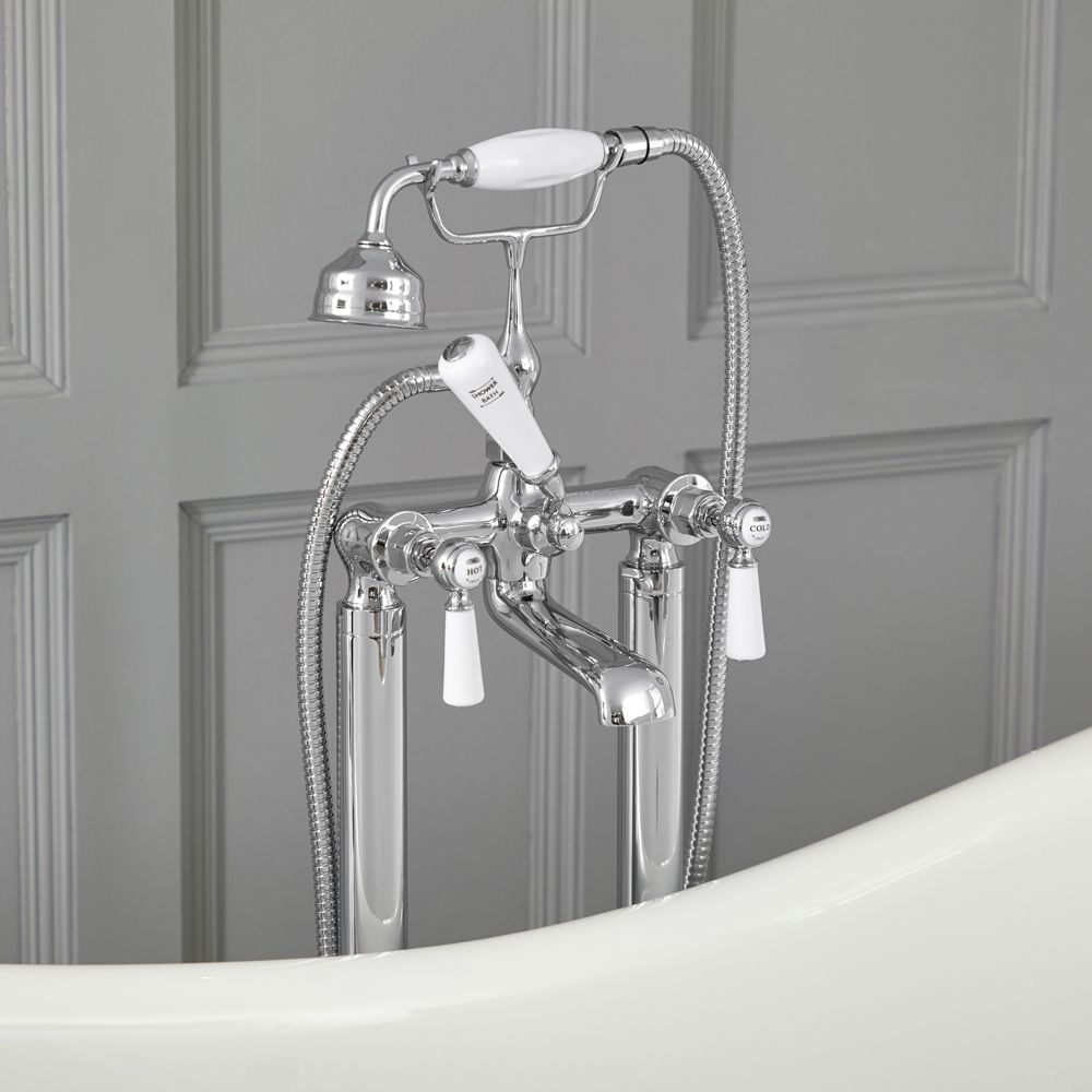 Milano Elizabeth - Traditional Freestanding Lever Bath Shower Mixer Tap with Hand Shower - Choice of Finish