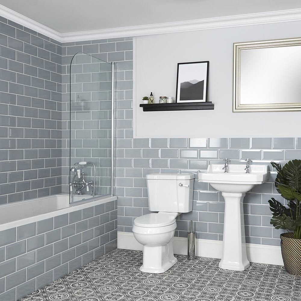 Milano Richmond - Traditional Bathroom Suite with Bath, Toilet and Pedestal Basin