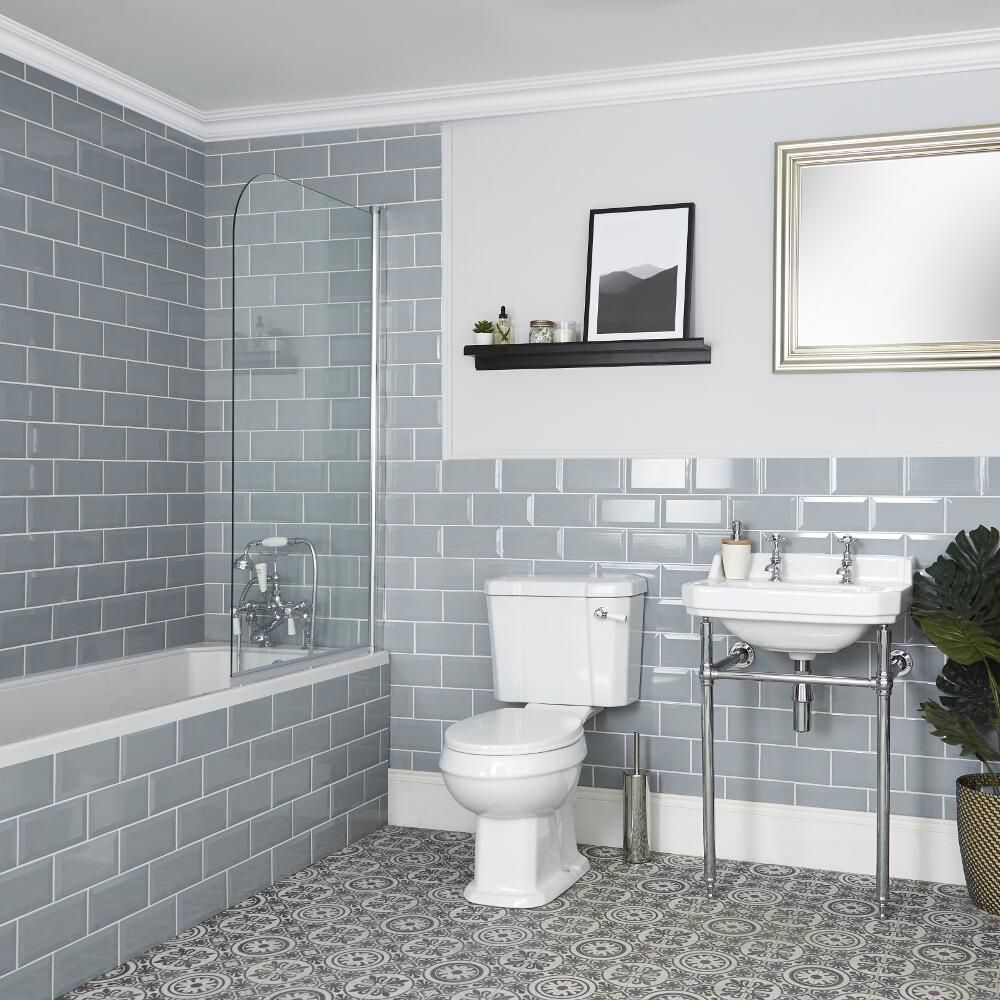 Milano Richmond - Traditional Bathroom Suite with Bath, Toilet and Washstand Basin