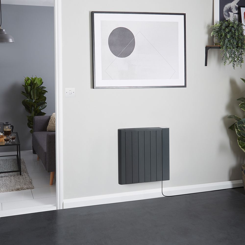 Milano Torr - Anthracite Dry Heat 1200W Plug-In Smart Electric Heater - 533mm x 733mm