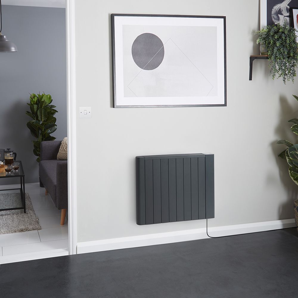 Milano Torr - Anthracite Dry Heat 1500W Plug-In Smart Electric Heater - 533mm x 873mm