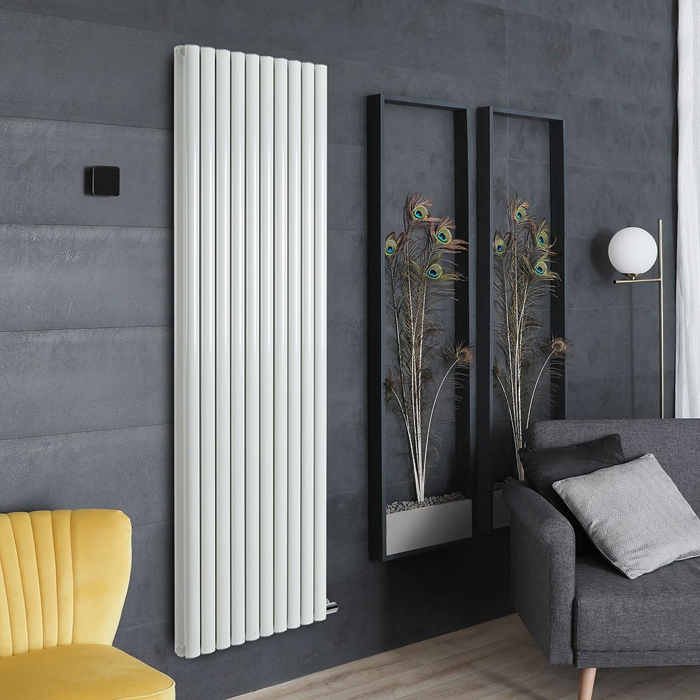 Milano Aruba Ardus - White Dry Heat 3000W Vertical Electric Designer Radiator - 1784mm x 590mm (Double Panel) - Choice of Wi-Fi Thermostat