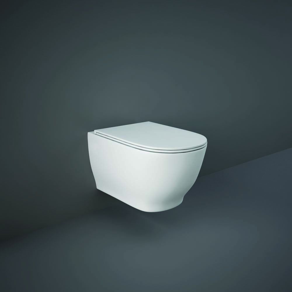 RAK Moon - Gloss White Modern Wall Hung Toilet with Soft Close Seat