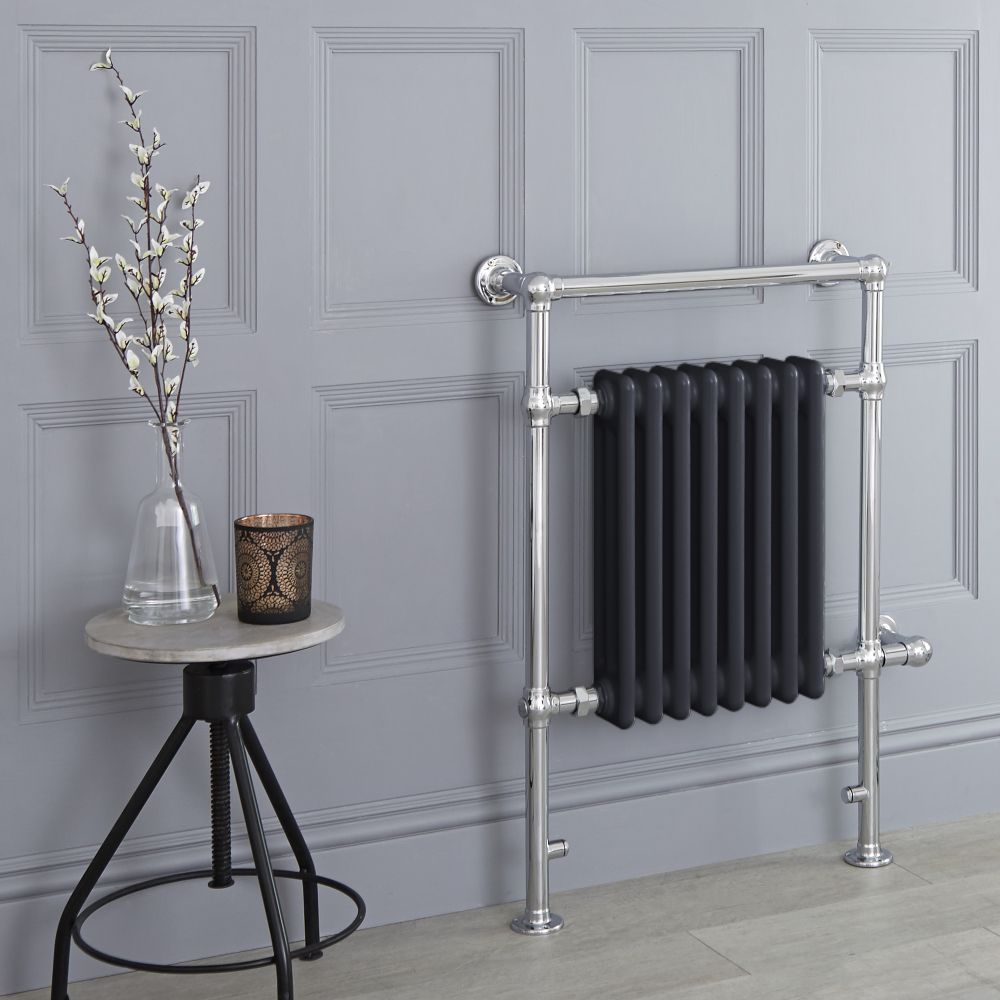 Milano Elizabeth - Anthracite Traditional Electric Heated Towel Rail - Choice of Size