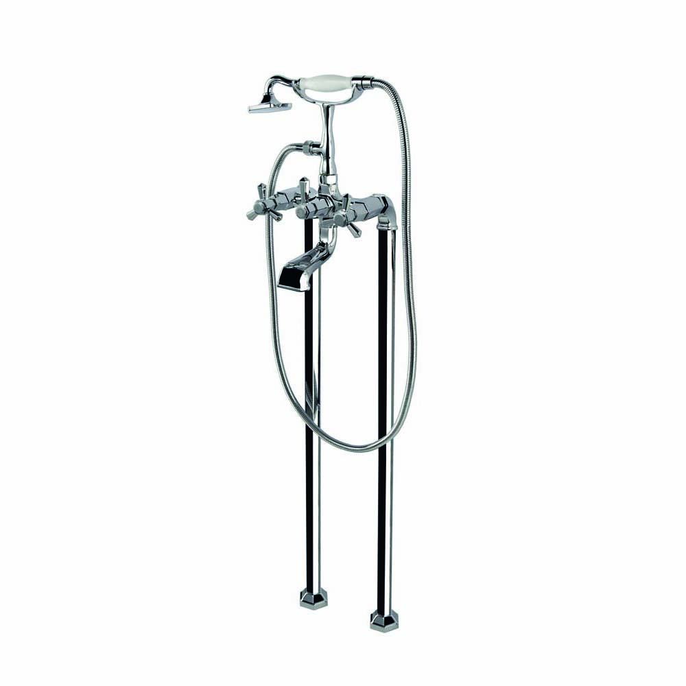 RAK Washington - Traditional Freestanding Bath Shower Mixer Tap with Hand Shower - Chrome