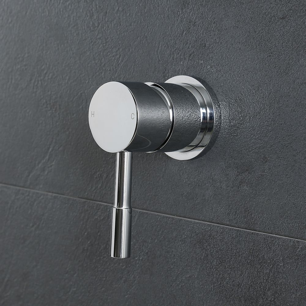 Milano Mirage - Modern Round Manual Shower Valve - One Outlet - Chrome