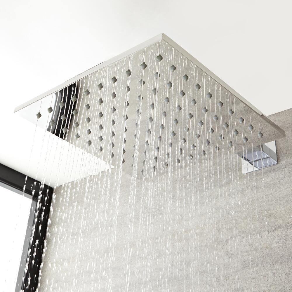 Milano Arvo - Modern Square 200mm Stainless Steel Shower Head - Chrome