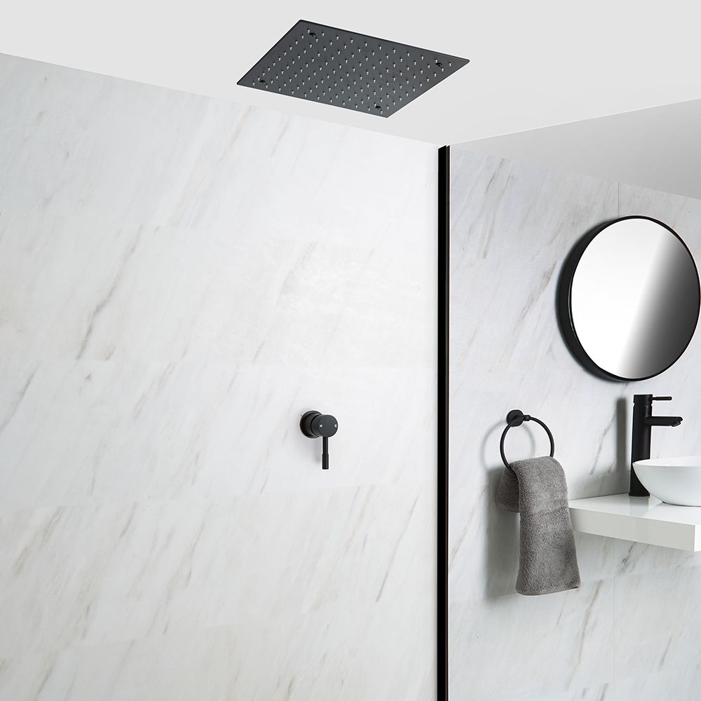 Milano Nero - Black Shower with Recessed Shower Head (1 Outlet)
