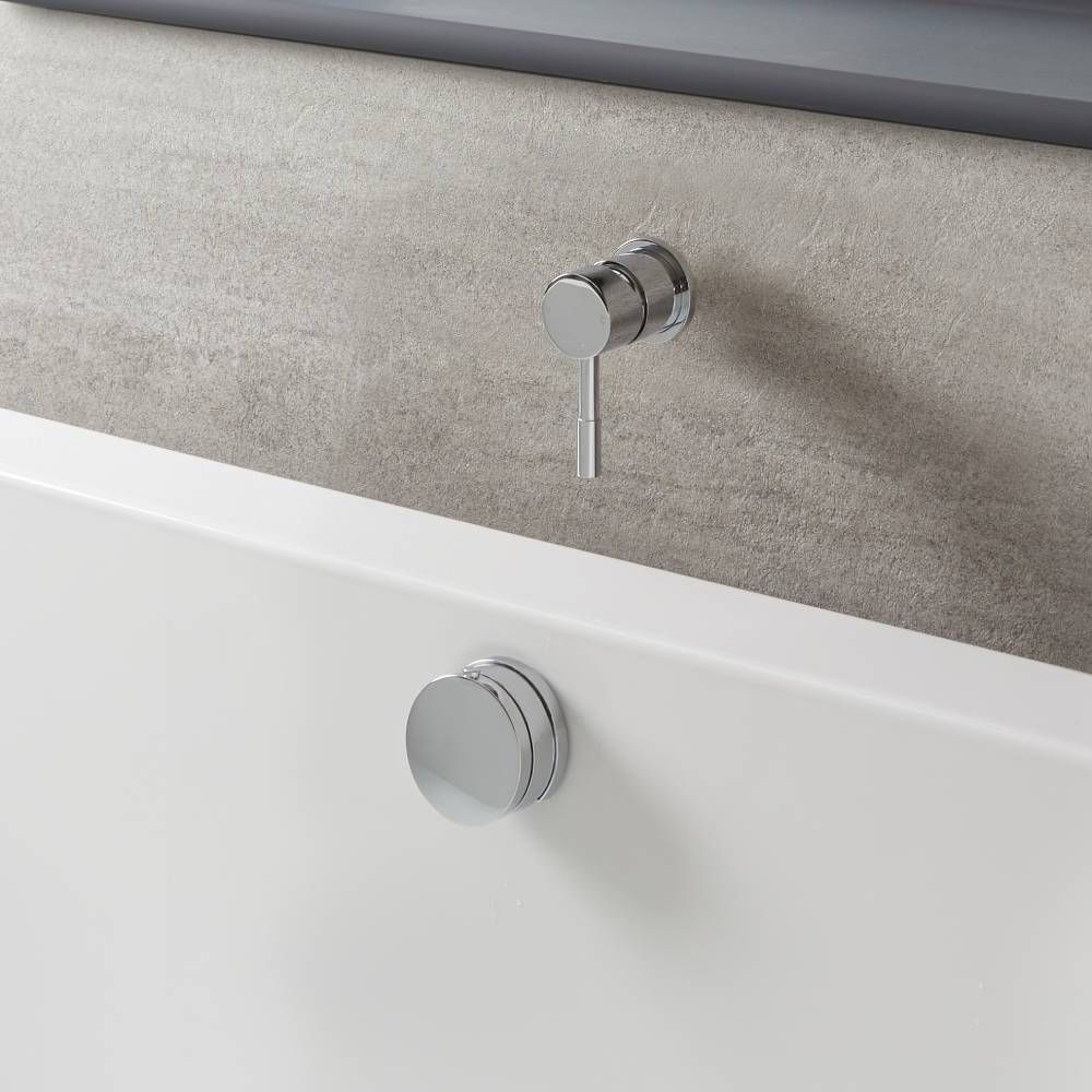 Milano Mirage - Modern One Outlet Mixer Valve with Overflow Bath Filler and Waste - Chrome