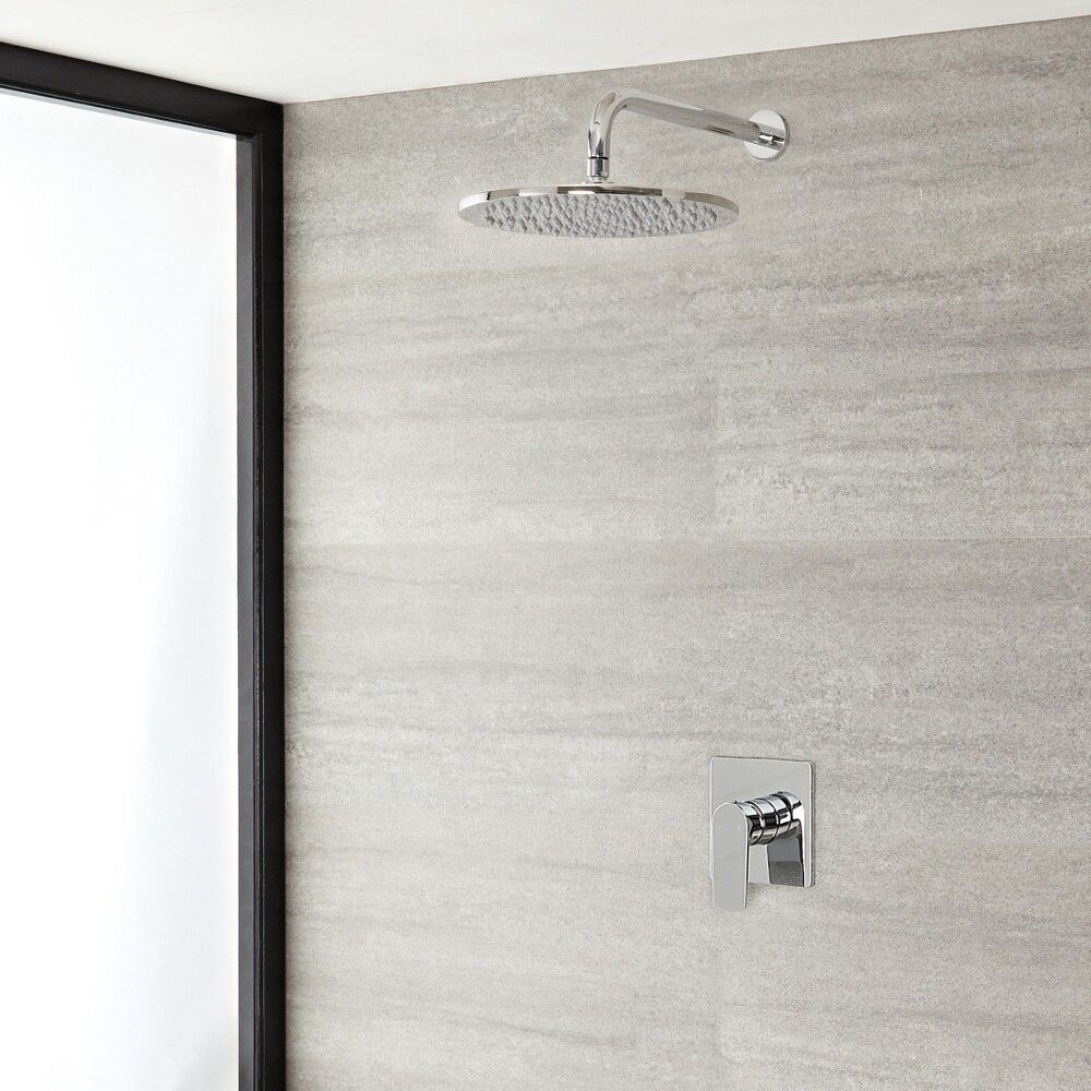 Milano Ashurst - Manual Shower Valve with 300mm Round Head - Chrome (1 Outlet)