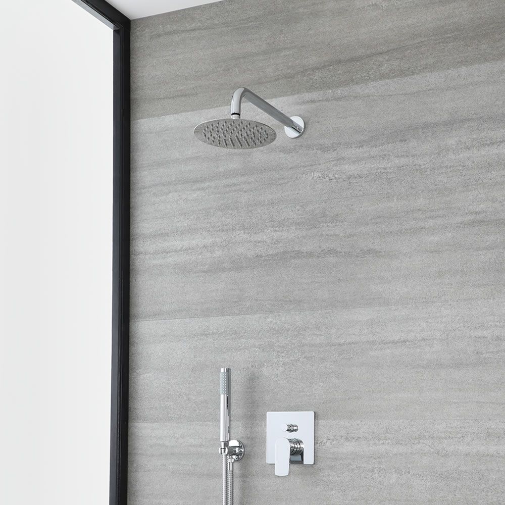 Milano Arcadia - Chrome Shower with Diverter, Shower Head and Hand Shower (2 Outlet)