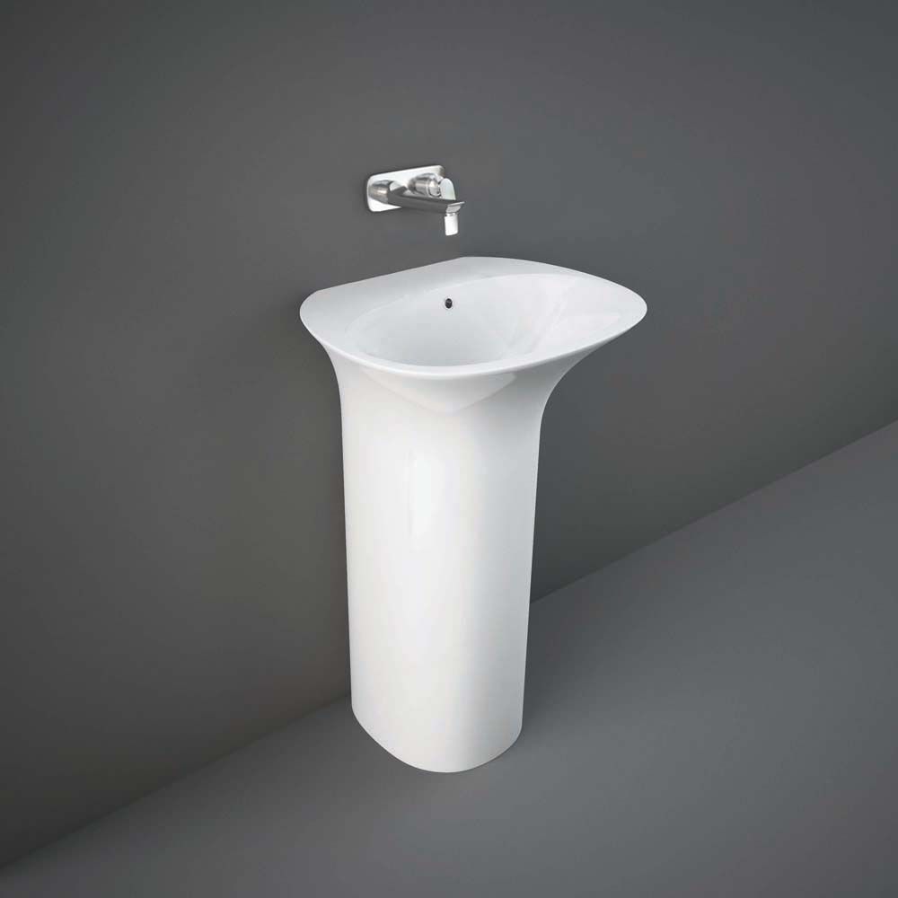 RAK Sensation - Gloss White Modern Freestanding Basin - 550mm x 460mm (No Tap-Holes)