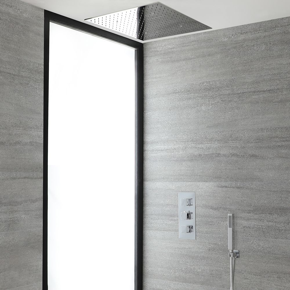 Milano Arvo - Chrome Thermostatic Shower System - Choice of Outlets