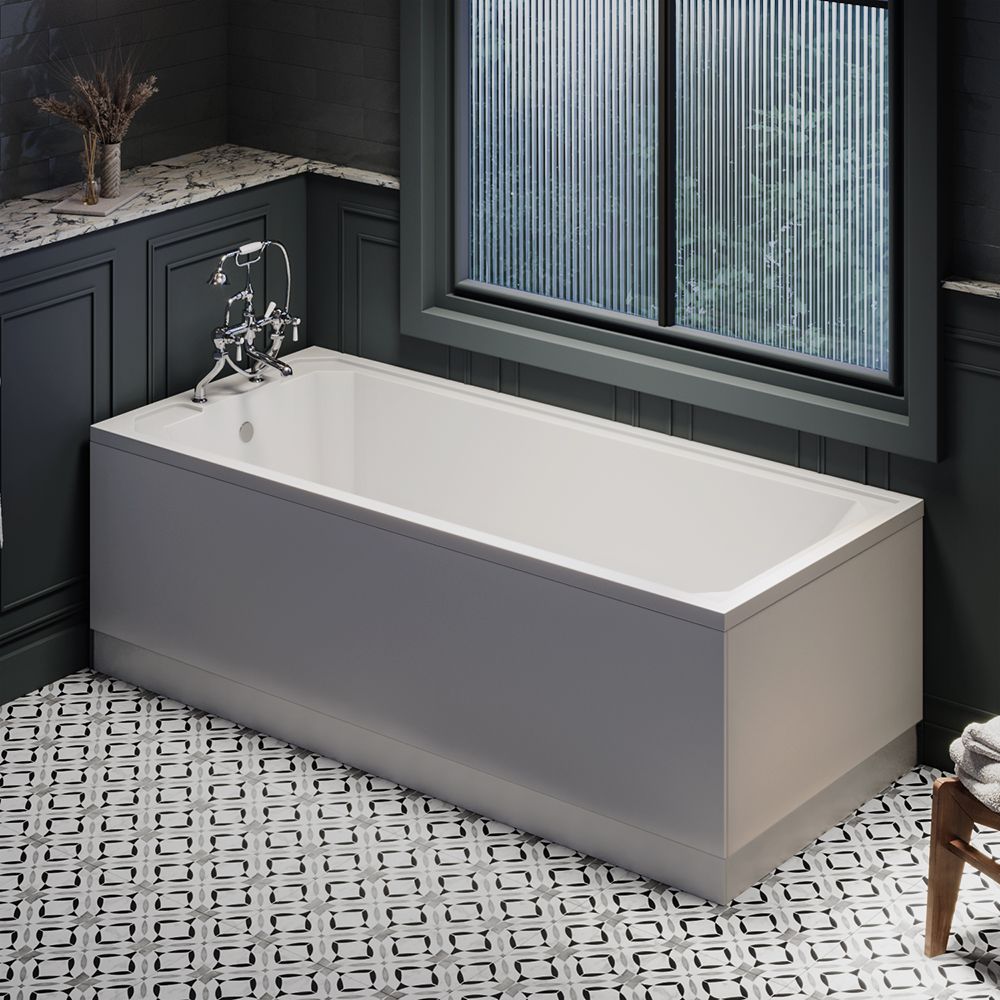 Milano Richmond - 1700mm x 750mm Traditional Art Deco Single Ended Standard Bath - Choice of Panels