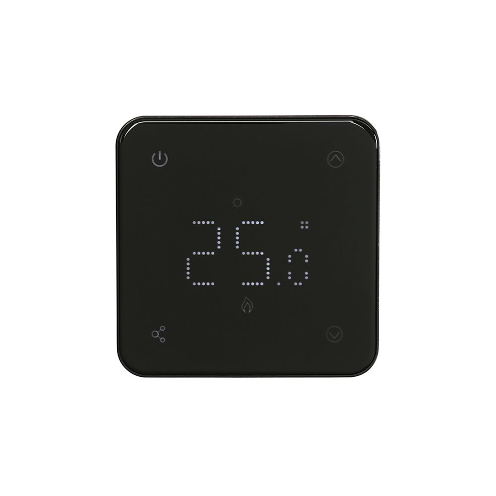 Milano Connect - Electric Heating Backlit Wi-Fi Thermostat - Black