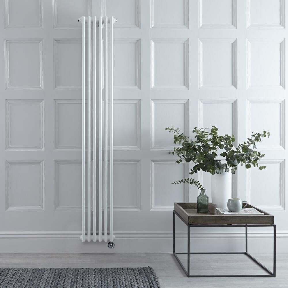 Milano Windsor - Traditional White Vertical Triple Column Electric Radiator - 1800mm x 290mm - Choice of Wi-Fi Thermostat